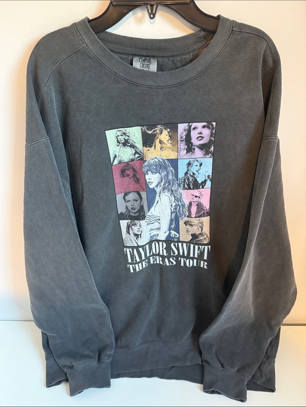 TAYLOR SWIFT ERAS TOUR Charcoal Crewneck Sweatshirt - like new